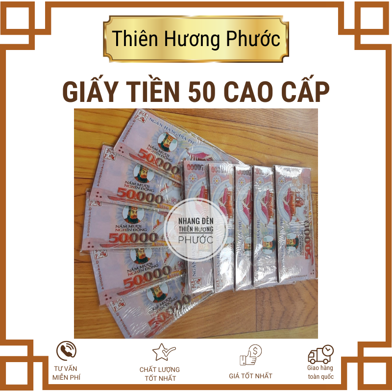 Giấy tiền Vàng mã tiền âm phủ  loại 500 , 200, 100, 50, 20, 10 dày 100g in rõ [cao cấp