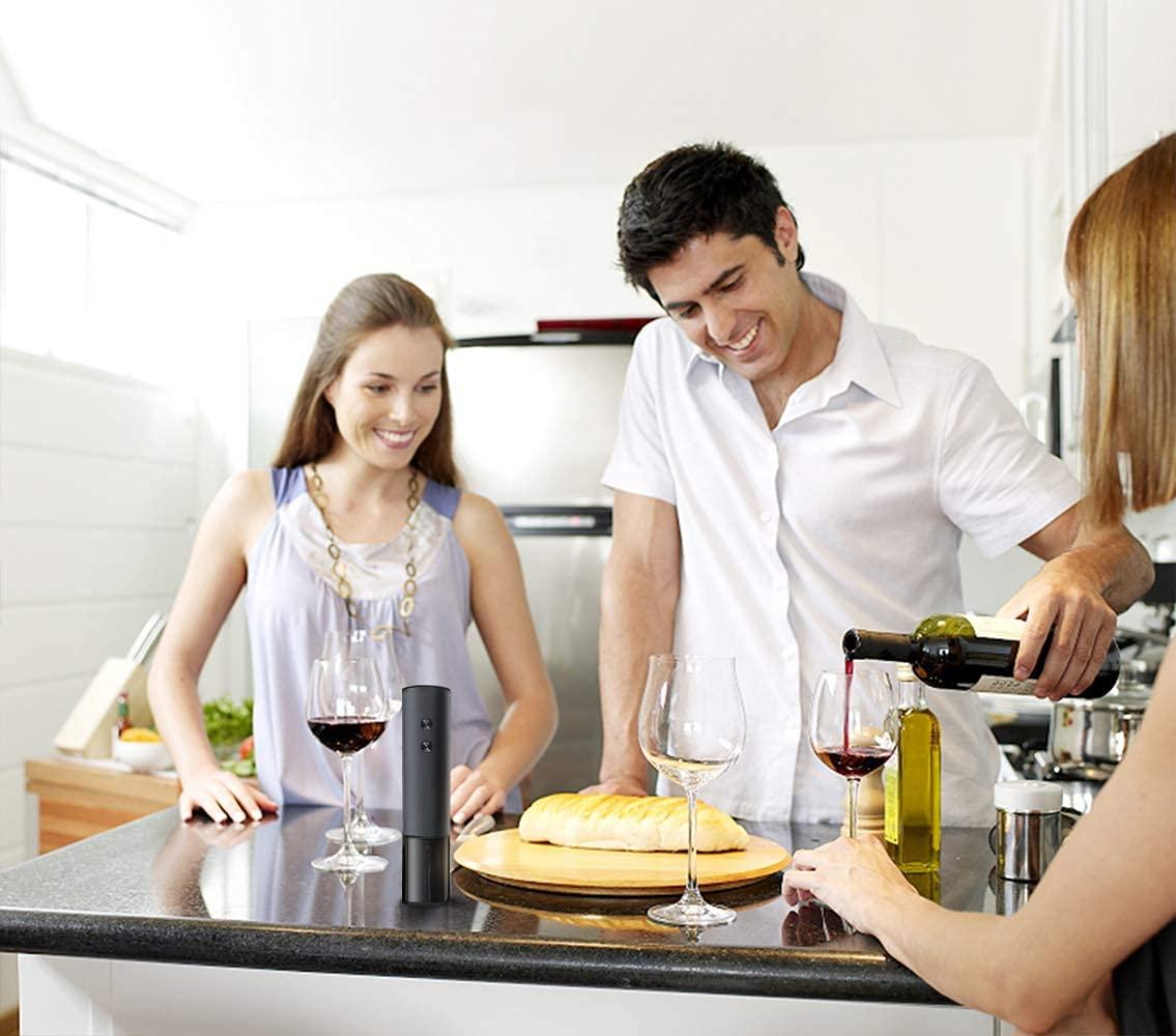 Máy mở rượu điện của nút chai điện tự động cho chai rượu, có thể sạc lại bằng máy cắt giấy bạc và cáp USB