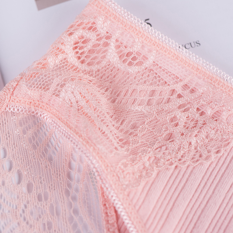 COMBO 5 QUẦN LÓT NỮ COTTON GÂN TĂM PHỐI REN 8908