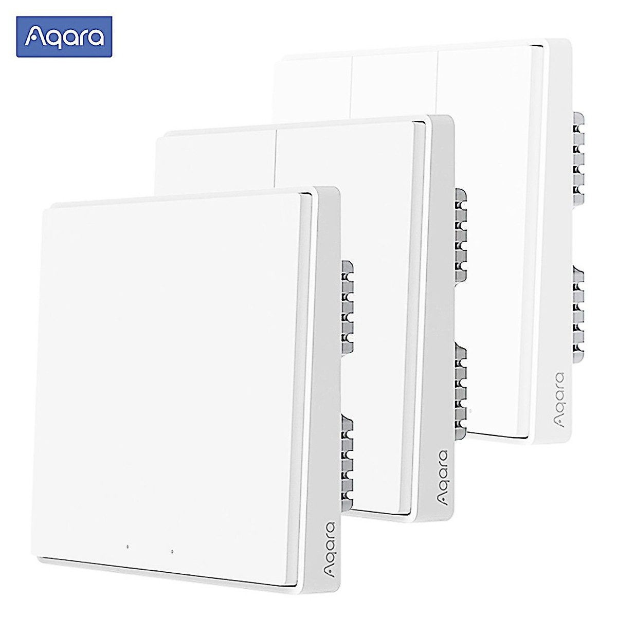 Công tắc âm tường Xiaomi - Aqara D1 không cần dây N bản mới 2020 - có đèn báo, hỗ trợ homekit, 1-2-3 nút bản Zigbee