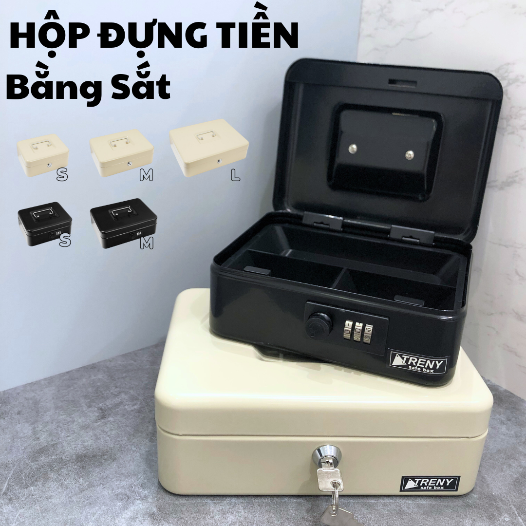 Hộp đựng tiền chữ nhật, hộp đựng tiền tiết kiệm, hộp đựng tiền bằng sắt, hộp đựng tiền có mật khẩu, hộp đựng trang sức