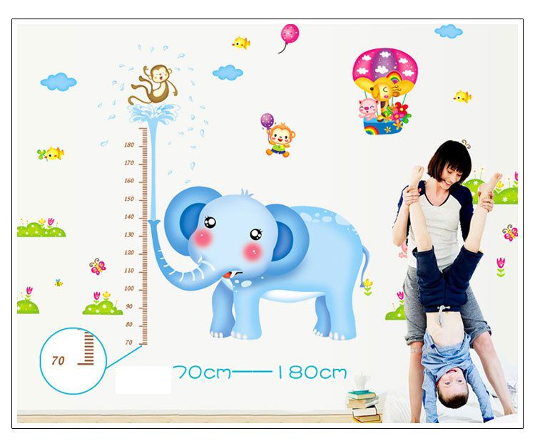 Decal Thước đo chiều cao Voi to AmyShop DTD016 (130 x 230 cm)