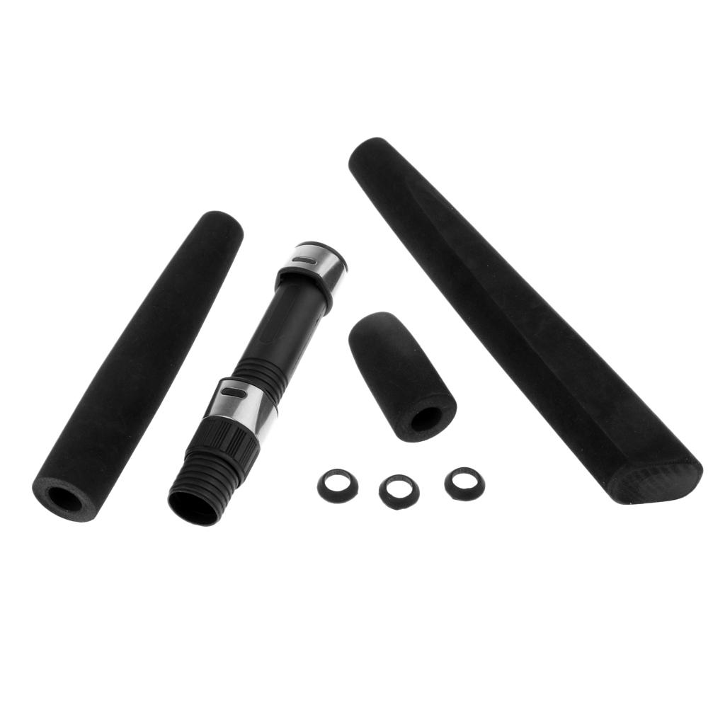 Black EVA Jigging Fishing Lure Rod Handle Split Grip with Reel Seat