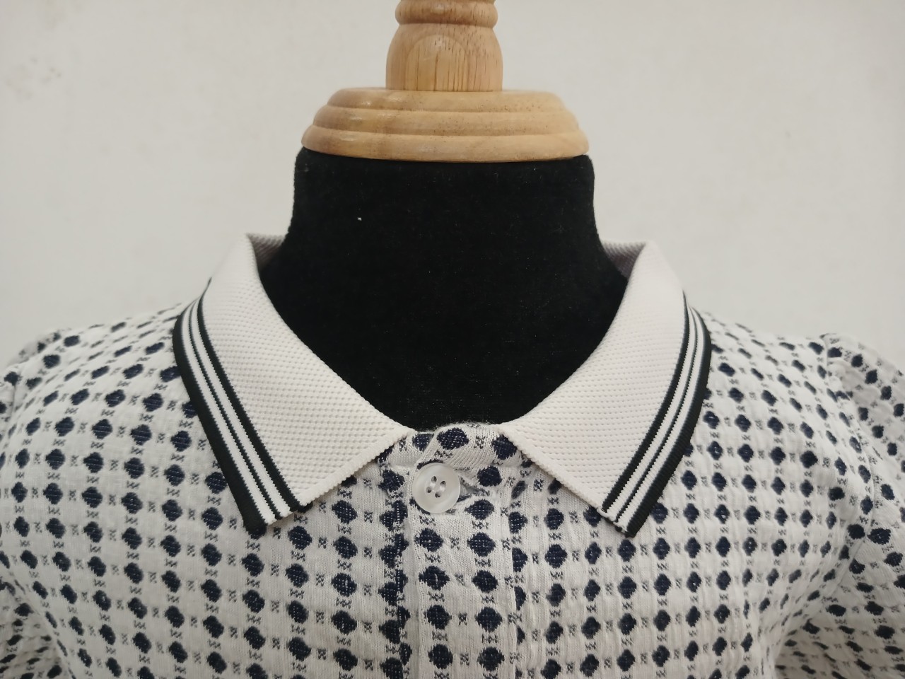ĐẦM POLO BÉ GÁI KẺ SỌC CARO TRẮNG - ĐEN