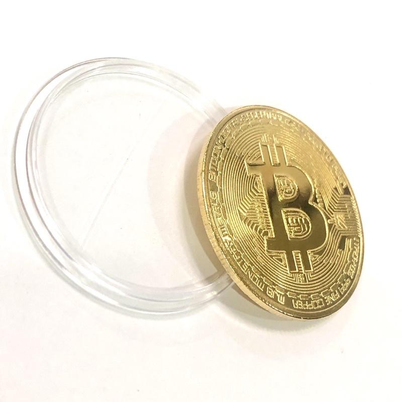 Đồng Xu Bitcoinn Mạ Vàng 24k Tài Lộc May Mắn