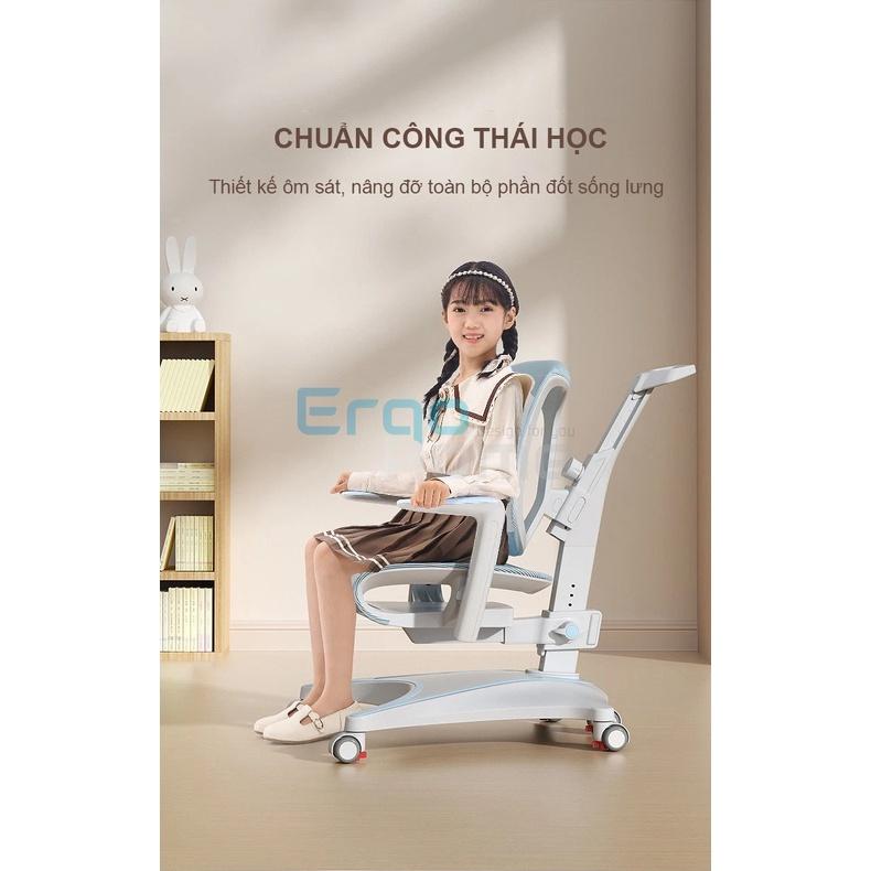 Ghế công thái học trẻ em chống gù chống cận Sihoo Q5A Ergohome bảo về cột sống, thiết kế lưới thông thoáng êm ái, bọc vải có thể tháo rời để vệ sinh, bảo hành 2 năm, có khóa bánh xe an toàn cho trẻ