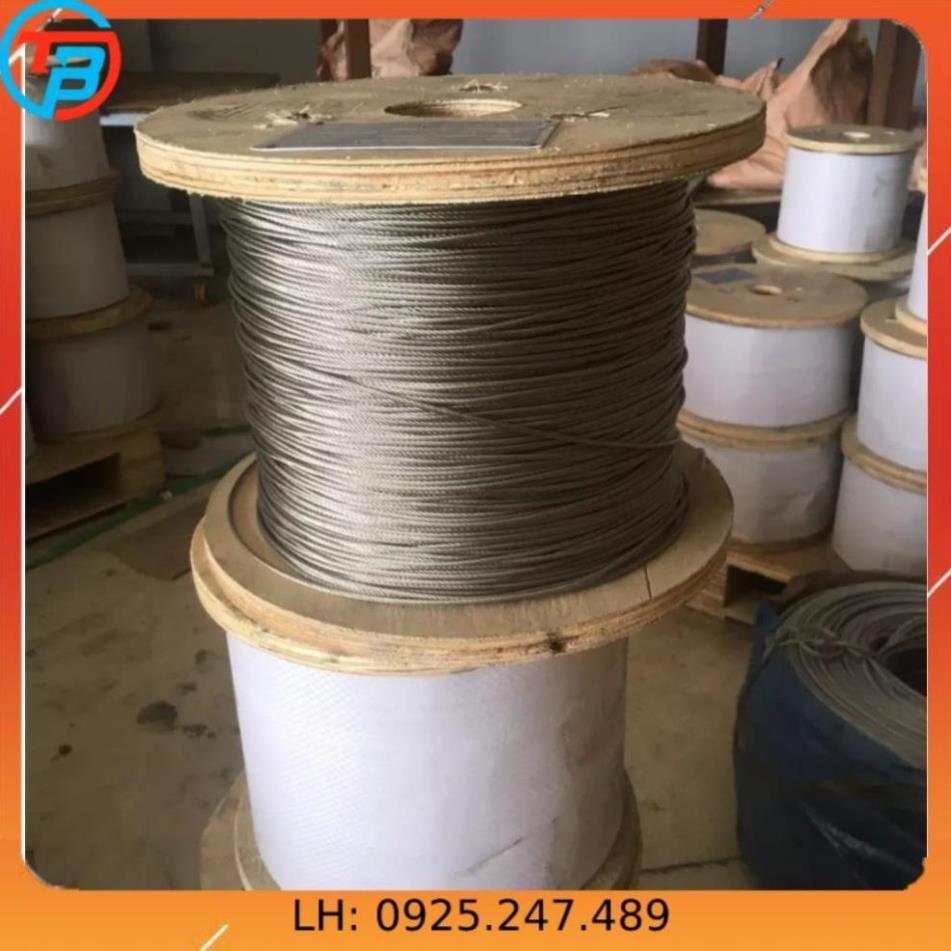 100 mét Cáp inox 304 1.5mmlàm dàn phơi thông minh, dây phơi quần áo,chằng buộc các vật dụng trong nhà và ngoài trời.