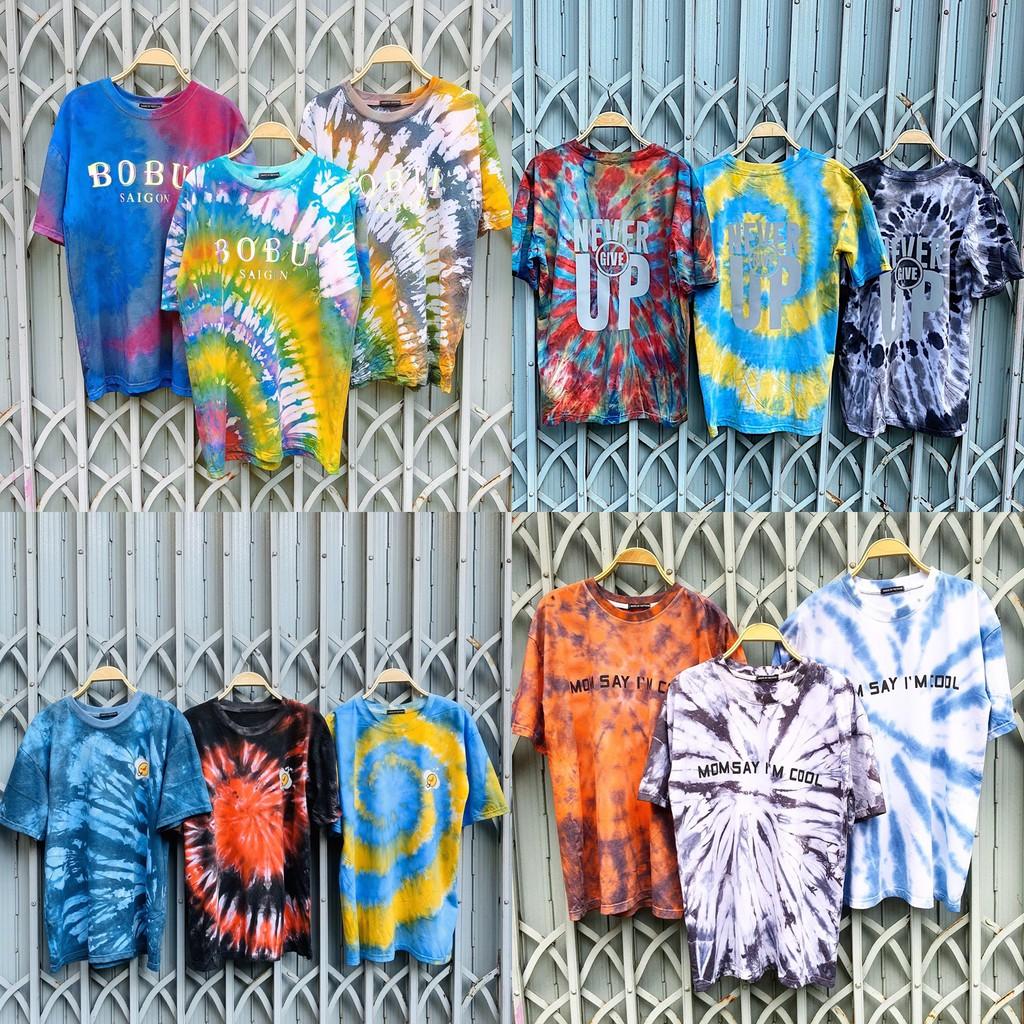 Áo thun tyedie cotton màu nhuộm