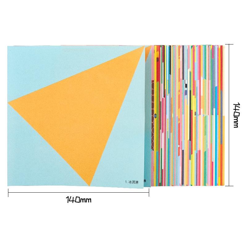 Giấy thủ công 100 tờ học sinh Deli - 14x14cm - craft paper - gấp origami, hạc, hoa, động vật - 74817/74818