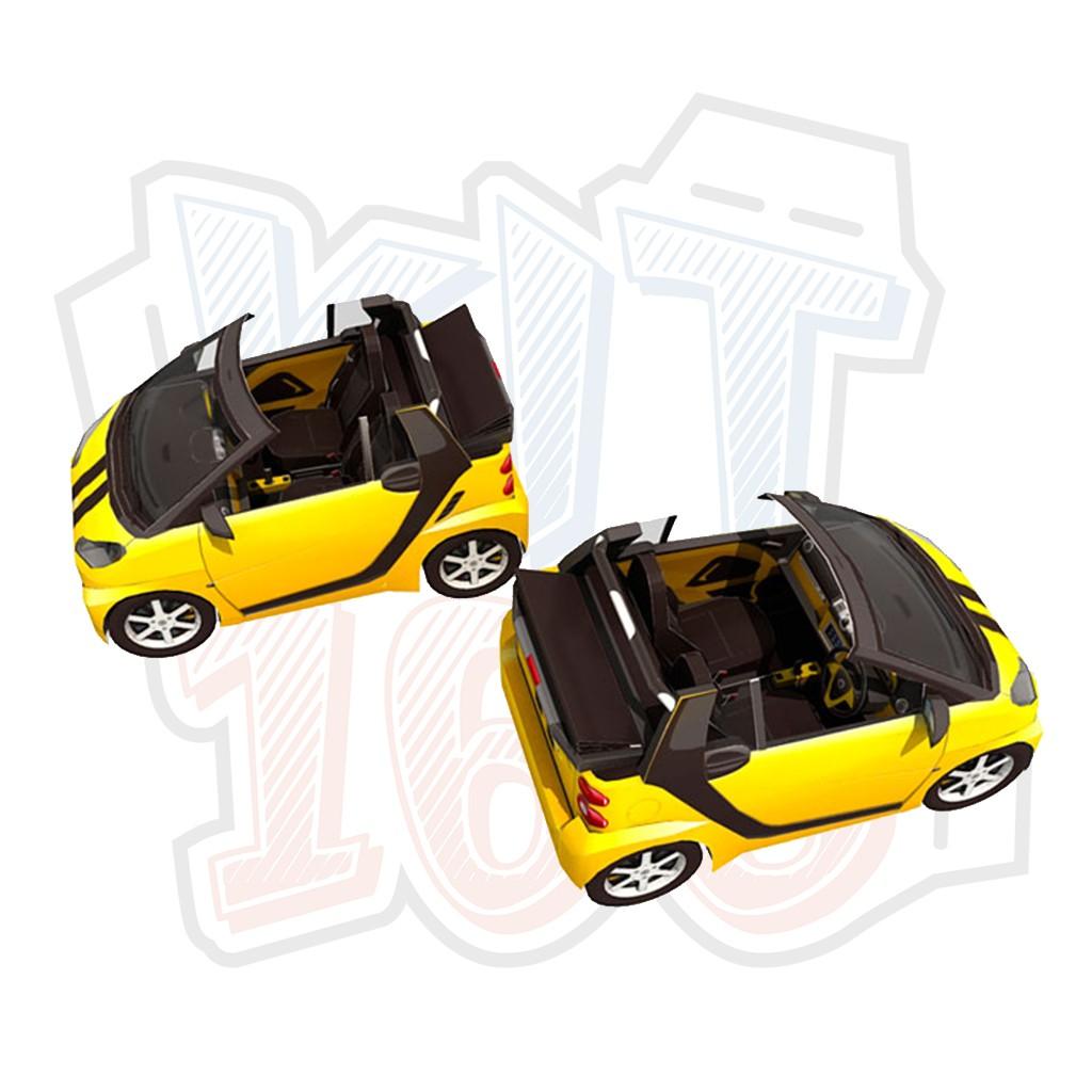 Mô hình giấy Xe ô tô Yellow Smart Cabrio