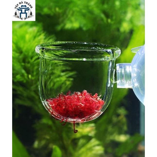 Cốc Đựng Giun Cho Cá Ăn - Cốc Đựng Giun Dán Bể Kính