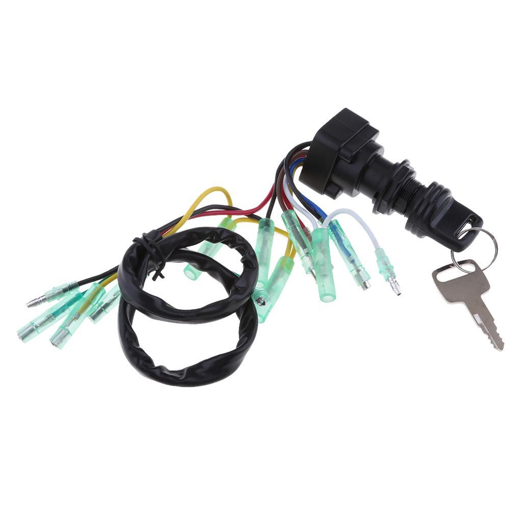 Marine Boat Outboard Motor Engine Ignition Switch Assembly with 2 Keys