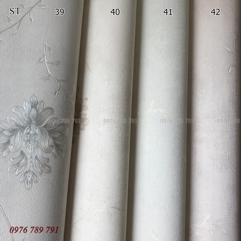 Giấy Dán Tường 3D Hoa Văn Nhỏ ST Cho Phòng Khách Phòng Ngủ Lụa Không Keo Khổ 53cm Nhiều Màu Lựa Chọn