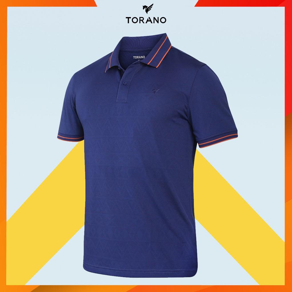 Áo thun polo nam có cổ, tay ngắn TP061 xanh navy TORANO co giãn, form slimfit