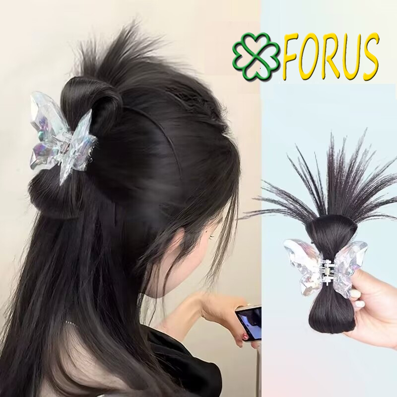 Kẹp tóc giả càng cua bướm pha lê FREESHIP tóc giả kẹp càng cua, tóc giả nữ, kẹp tóc nữ