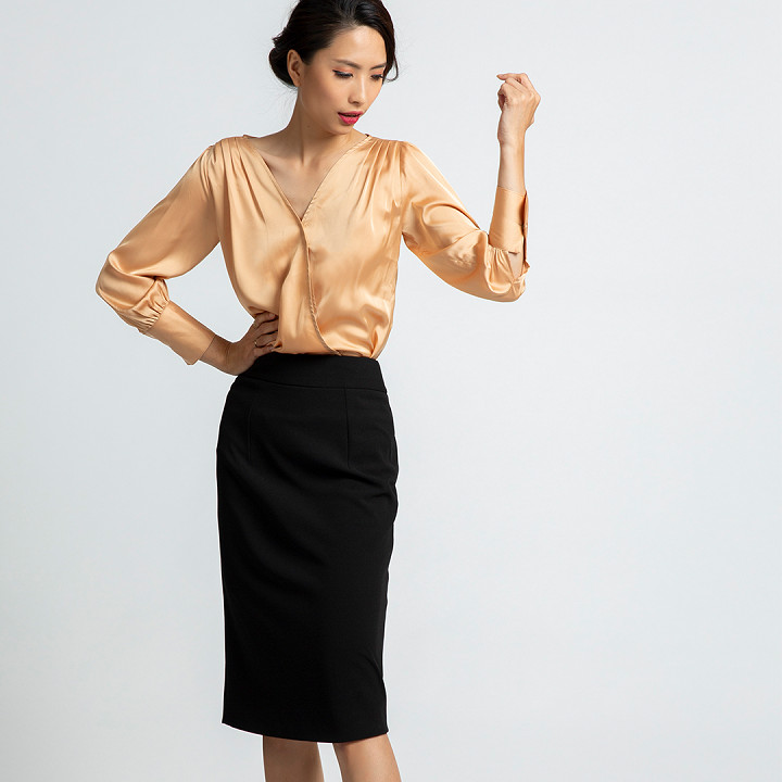Áo Đắp Vạt Áo Kiểu Nữ Cao Cấp Thời trang thiết kế Hity TOP100