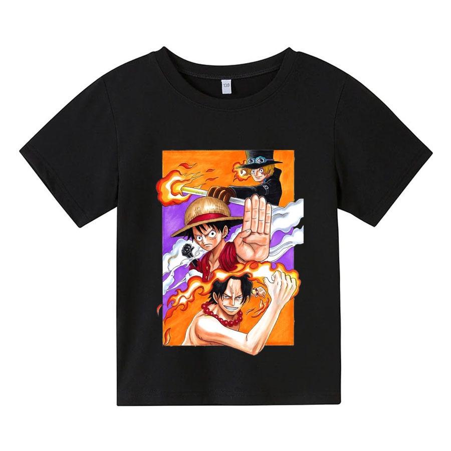 Áo thun trẻ em ONE PIECE 3, 4 màu, có size người lớn, Anam Store