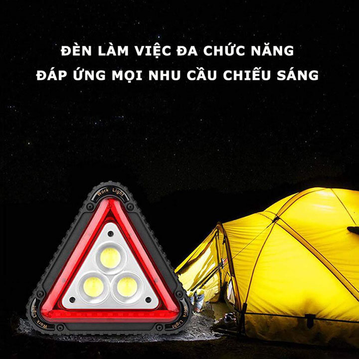 Đèn pin siêu sáng đa năng kiêm sạc dự phòng công suất 50W 300 Lumens, chống nước IP65, sử dụng pin sạc 18650, đèn công trường cao cấp