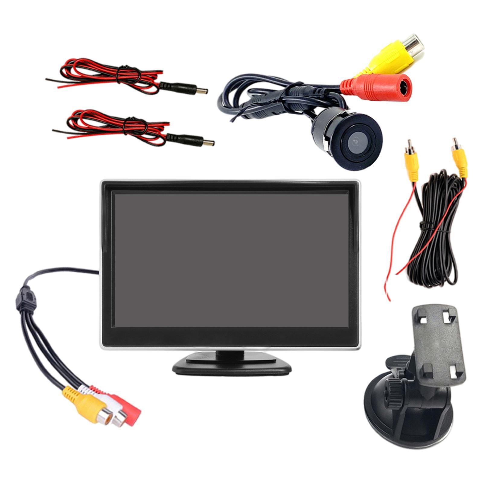5 inch Car LCD Monitor Screen Fits for Parking Backup Rear View Camera