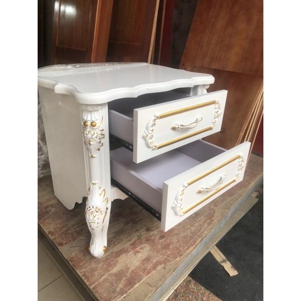 táp đầu giường, tủ đầu giường tân cổ màu trắng