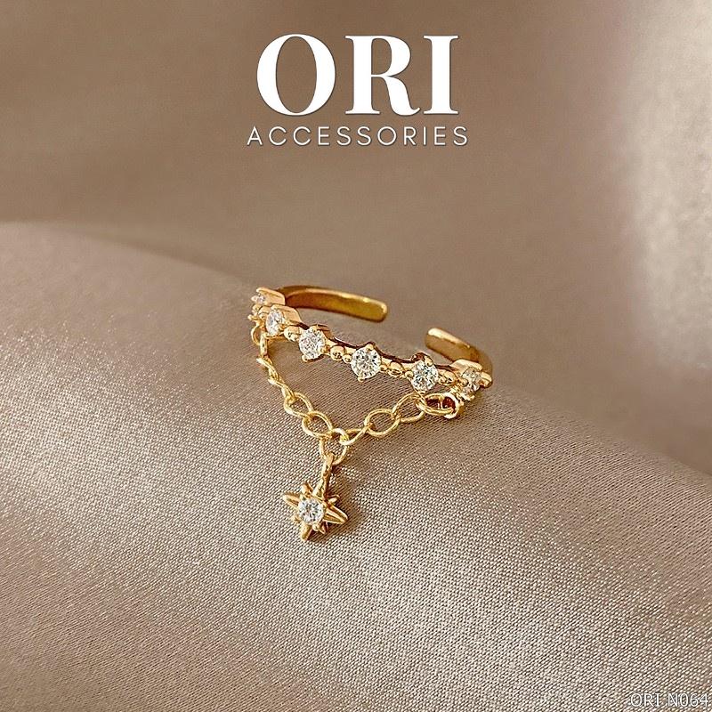 Nhẫn nữ Freesize dây xích Christopher độc đáo thời trang ORI ACCESSORIES N064