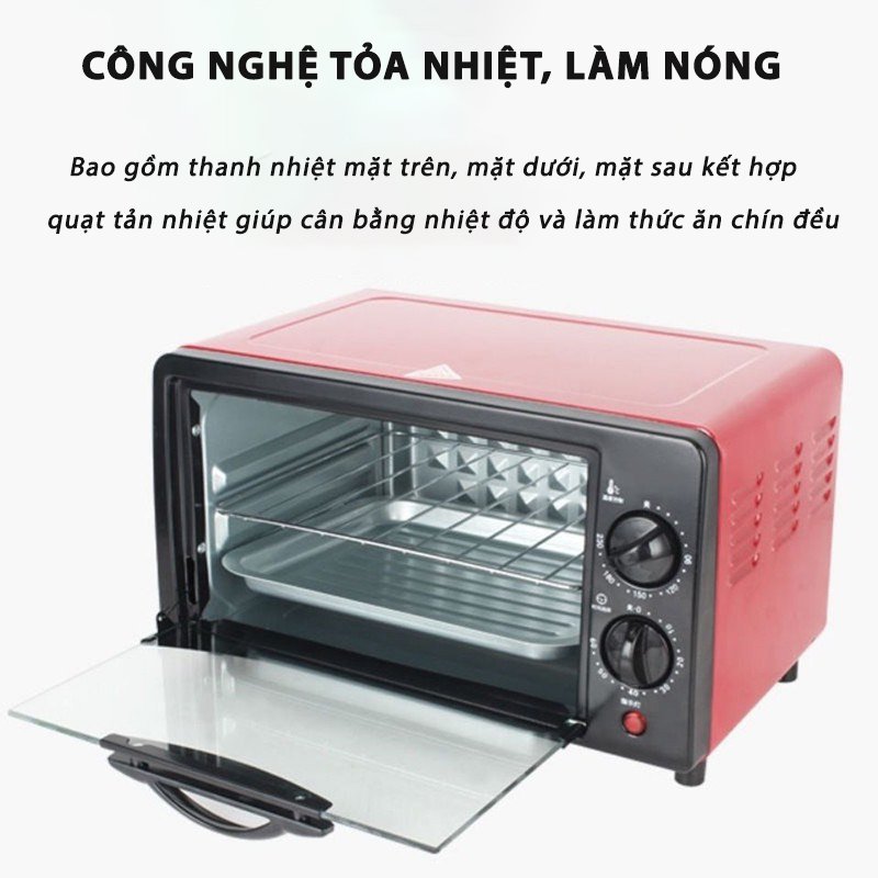 Lò Nướng Điện Đa Năng Công suất 800W Dùng Để Nướng Thịt, Nướng Bánh Mì Và Quay Thực Phẩm