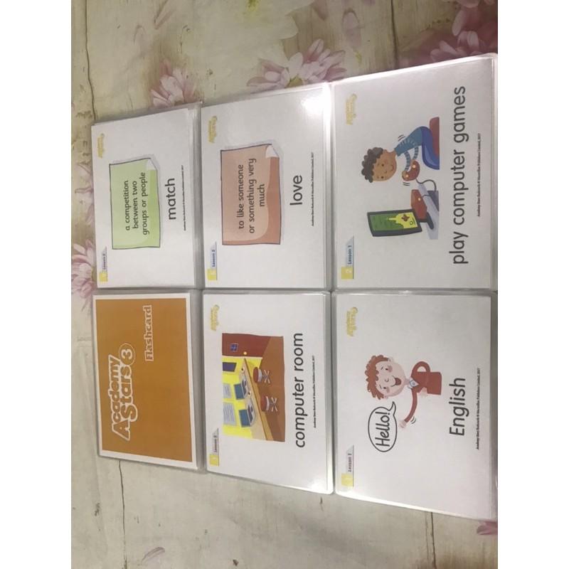 Flashcards Academy star 3- Thẻ ép plastics️giáo cụ đồ dùng dạy Tiếng Anh