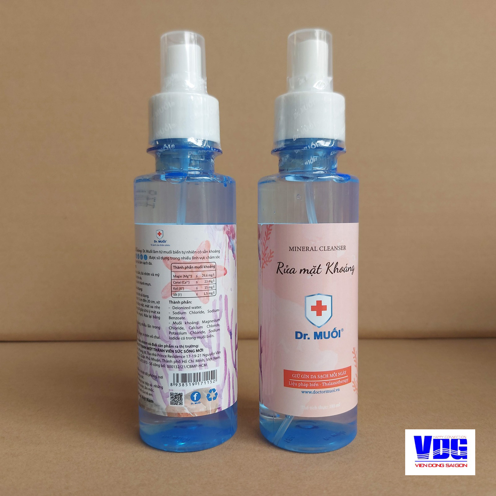 Rửa Mặt Khoáng Dr. Muối 185ml - Làm sạch bụi bẩn, bã nhờn trên da