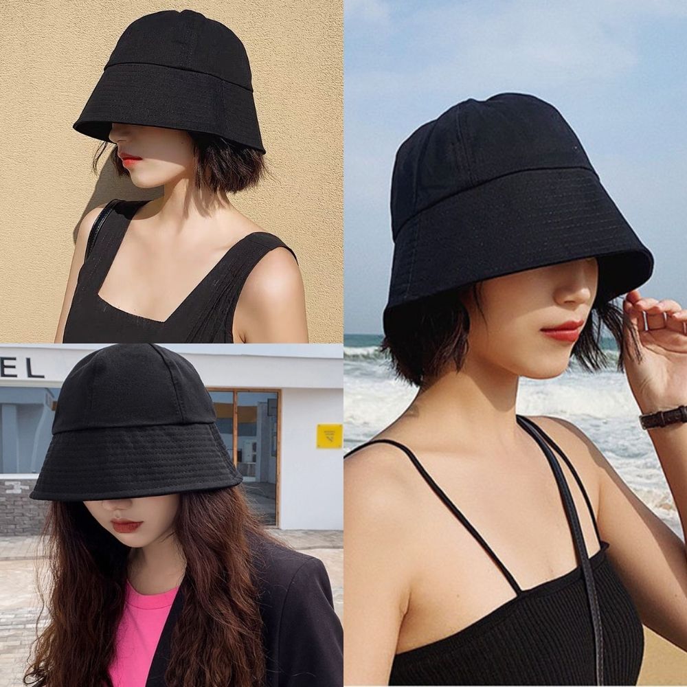 Mũ Bucket Thời Trang Unisex, Nón Bucket Trơn, Nón Vành Tròn Cụp Cực Swag Siêu Ngầu MD06