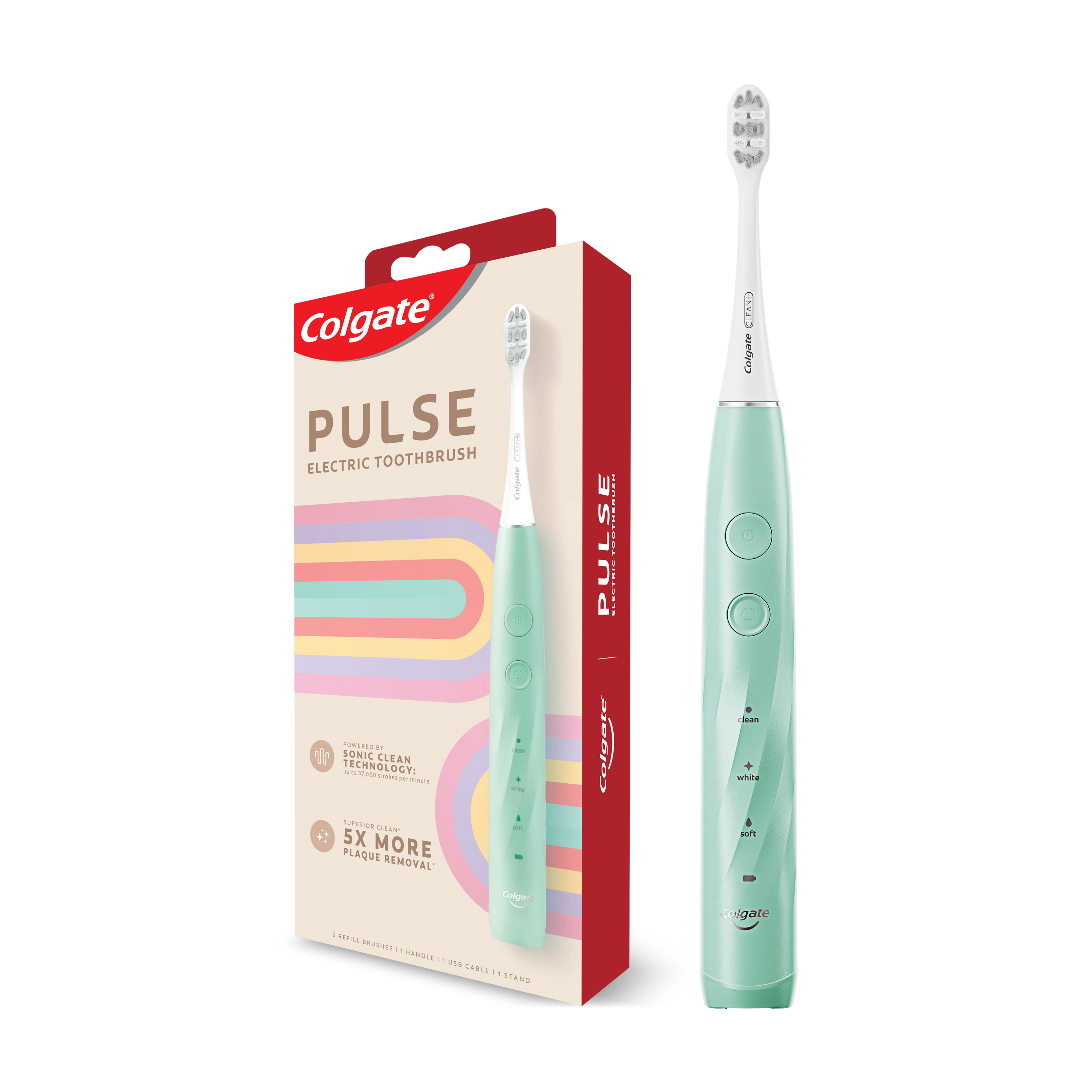 Bàn chải điện Colgate PULSE công nghệ sóng âm, sạch mảng bám gấp 5 lần, pin 60 ngày