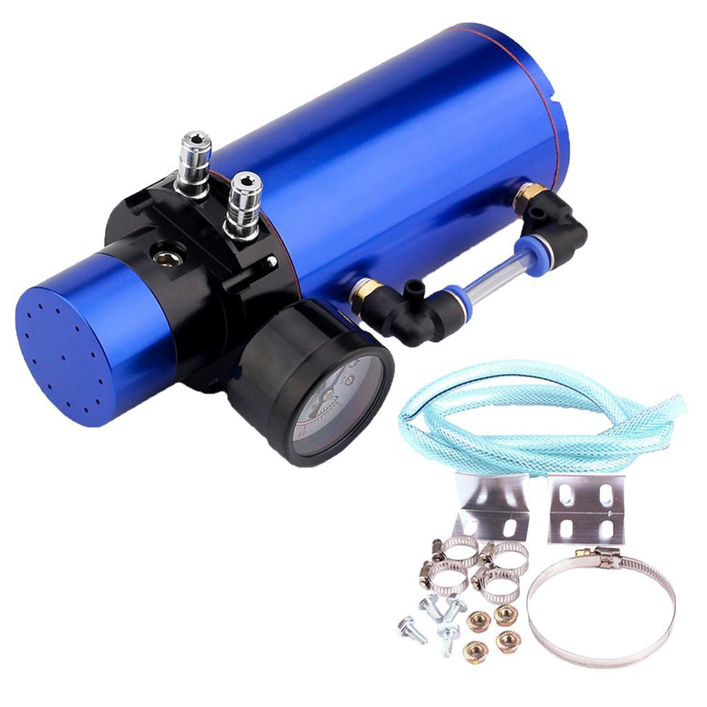 Universal Oil  Can Tank Overflow with Breather Vacuum Gauge