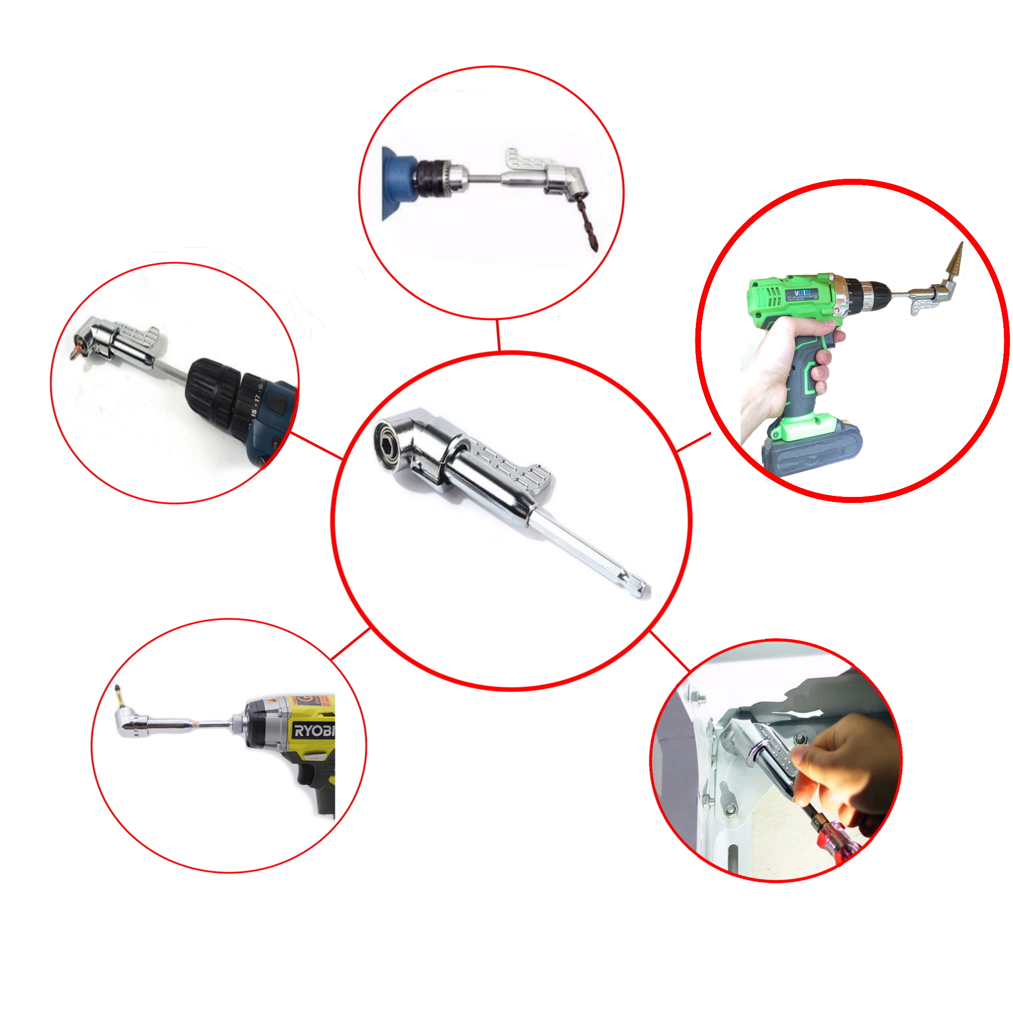 ĐẦU CHUYỂN HƯỚNG MŨI KHOAN - BẮT VÍT 105 ĐỘ LOẠI DÀI 137.5MM