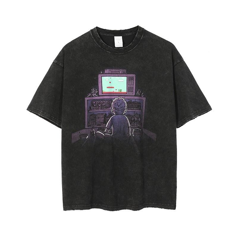 Television washed tee