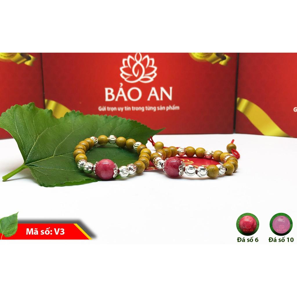 vòng dâu tằm mix đá mệnh và bi bạc dành cho bé 2020