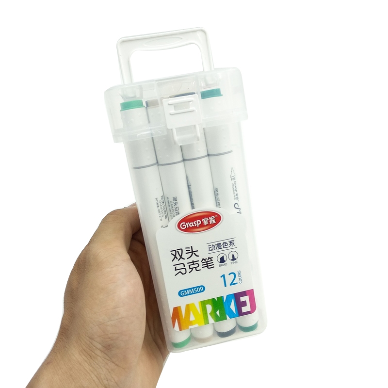 Hộp Viết Vẽ Marker 12 Màu - 509-12