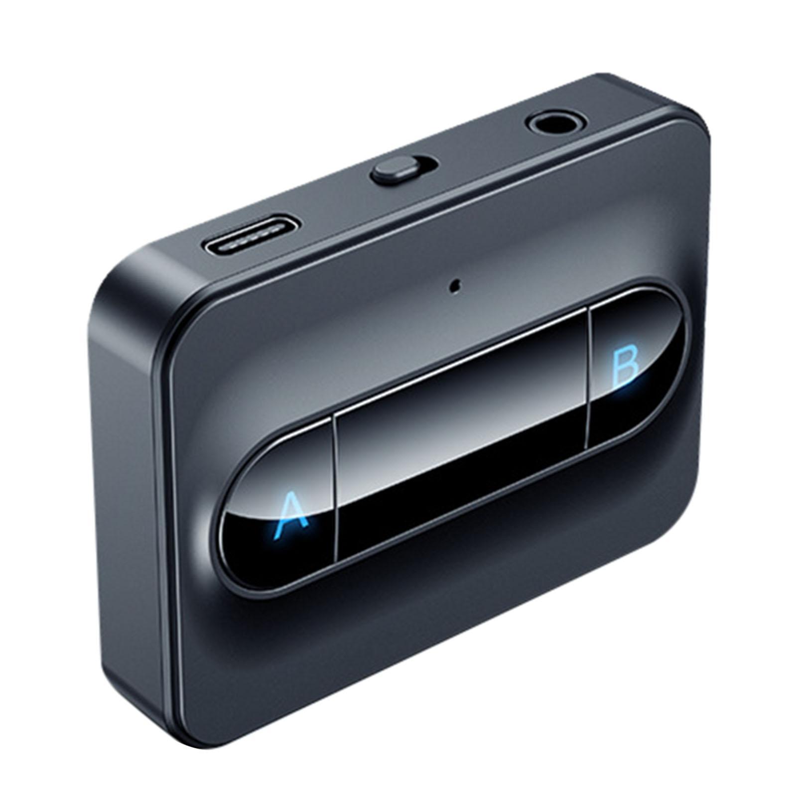 Bluetooth 5.0 Transmitter Wireless Adapter 3.5mm AUX Dual Link Headphones TV