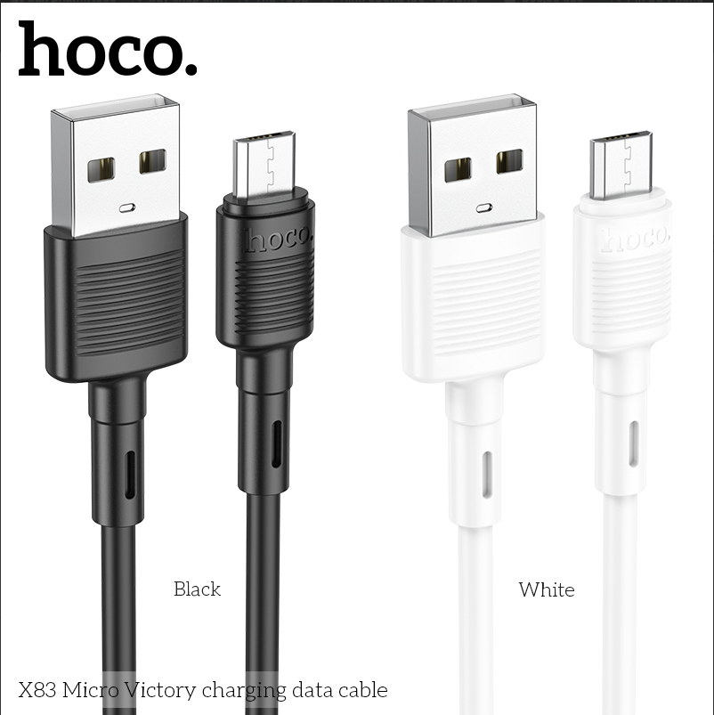 Cáp sạc điện thoại X83 Micro Victory charging data cable 1M , 2.4A trắng  dùng cho điện thoại chính hãng- hàng chính hãng