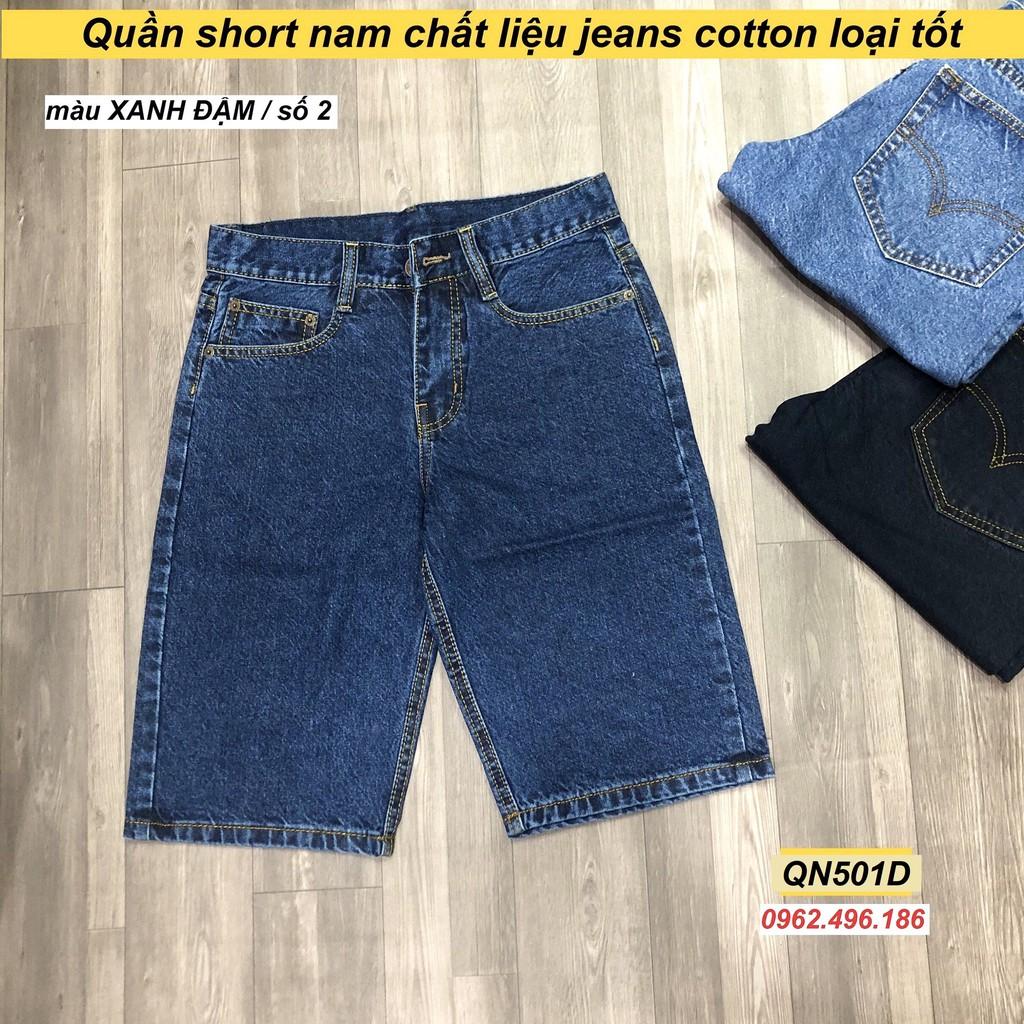 Quần short jean nam ống suông trung niên QN501D