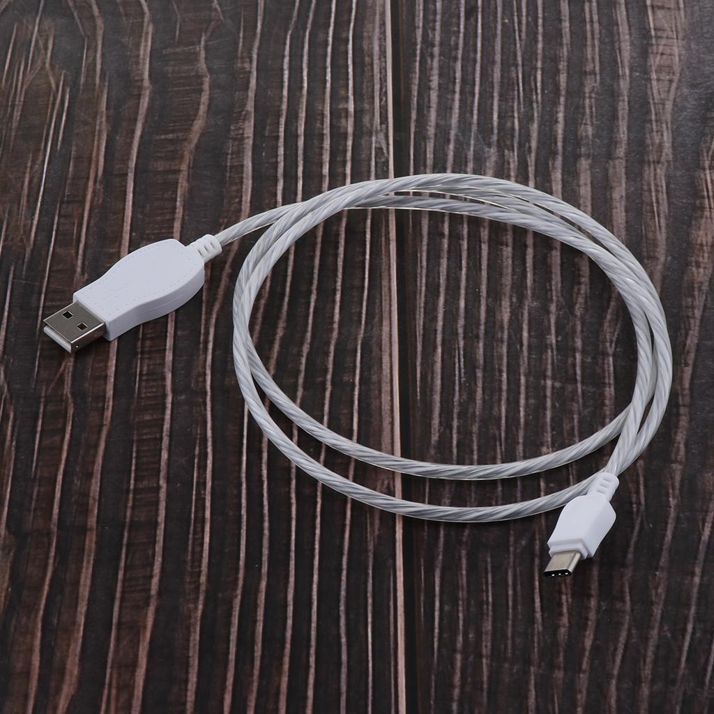 3.3ft LED Light Cable USB Type C Data Synchronization Cable Charging Cable for Mobile Phones