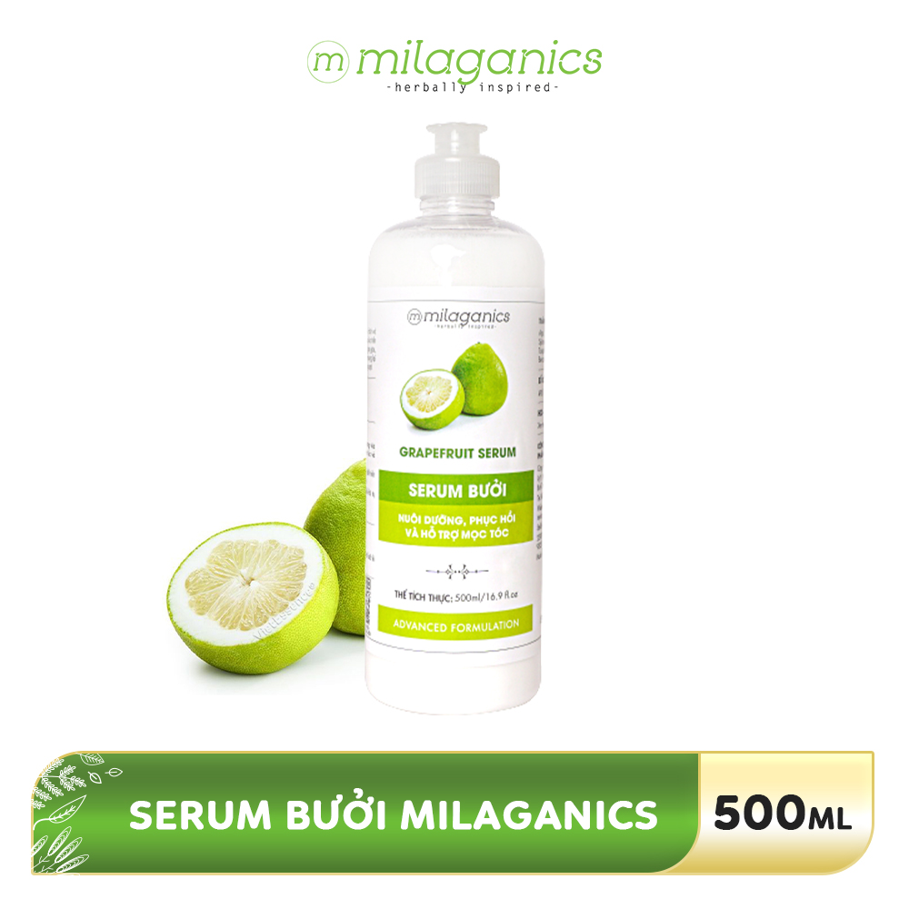 Serum Bưởi Nuôi Dưỡng, Phục Hồi &amp; Hỗ Trợ Mọc Tóc MILAGANICS 500ml