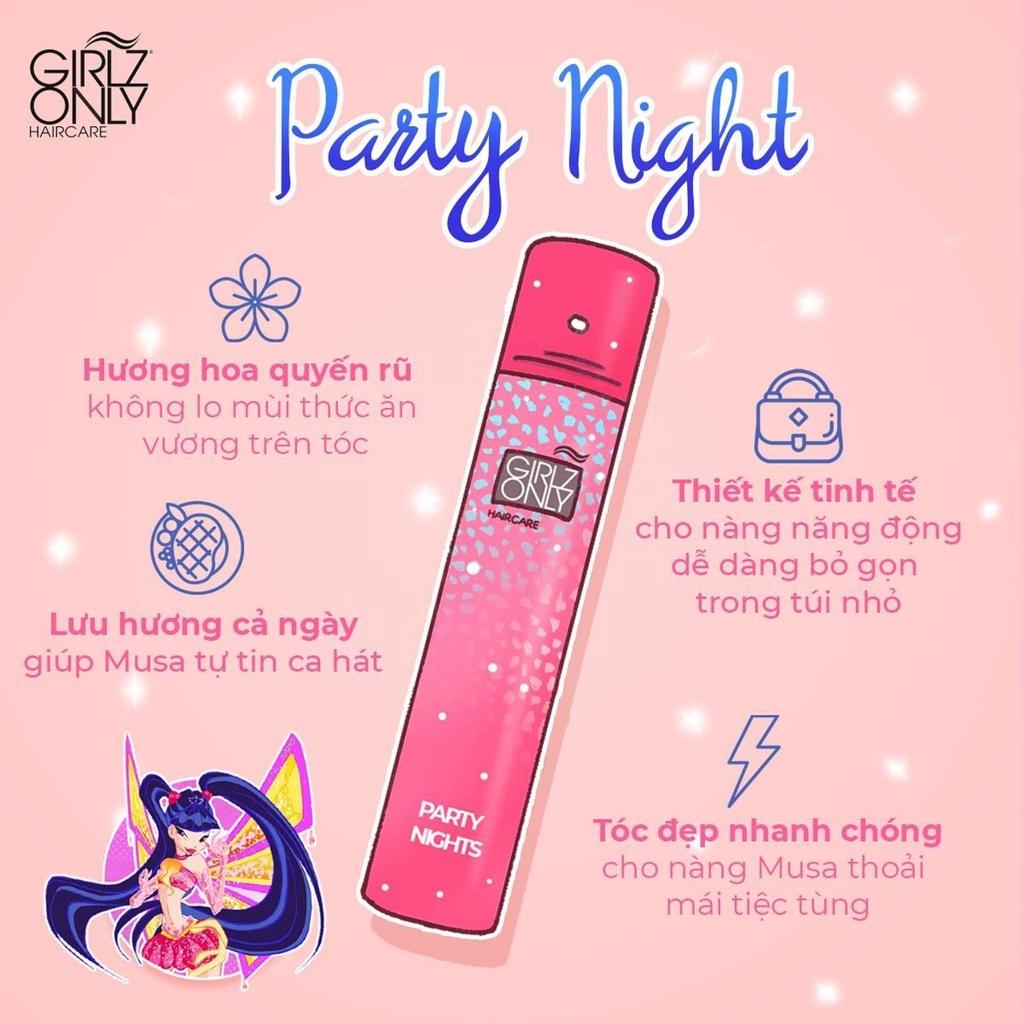 Dầu Gội Khô Girlz Only Dry Shampoo Party Nights Sạch Dầu Và Bồng Bềnh Ngay Lập Tức (Hồng) 200ml