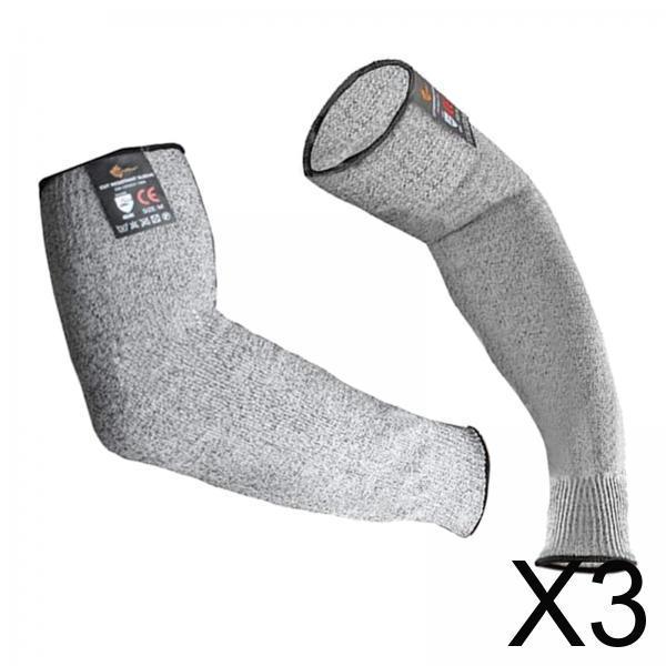 3x Cut Resistant Sleeves Level 5 Protection,Arm Sleeve Cutproof for Garding