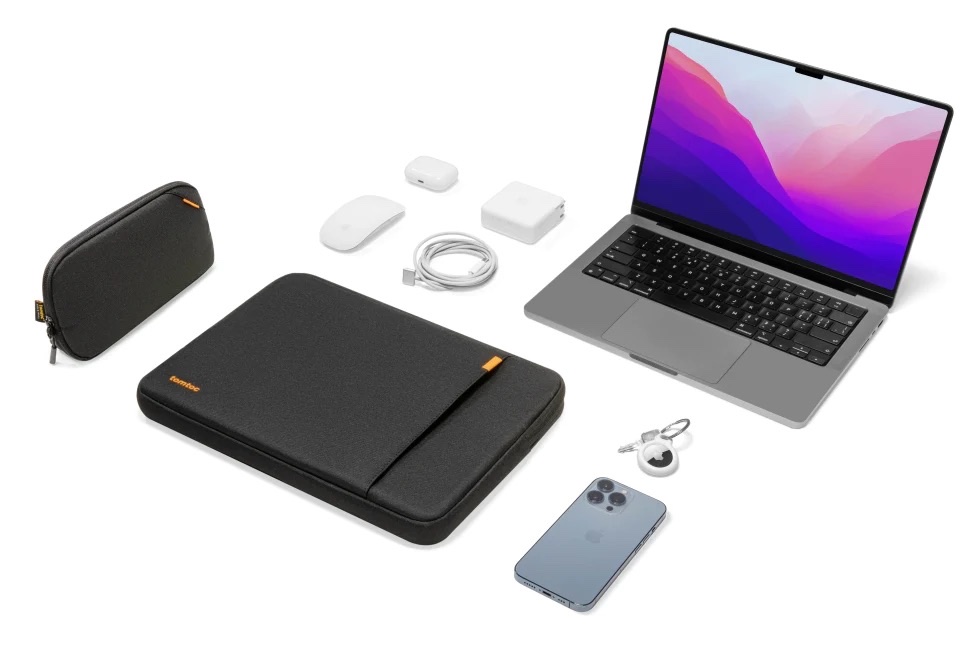 Túi Chống Sốc Laptop TOMTOC A13-C12 Sleeve Kit Dành Cho Macbook 13 inch 360 Protective Kèm Túi Phụ Kiện - Hàng Chính Hãng