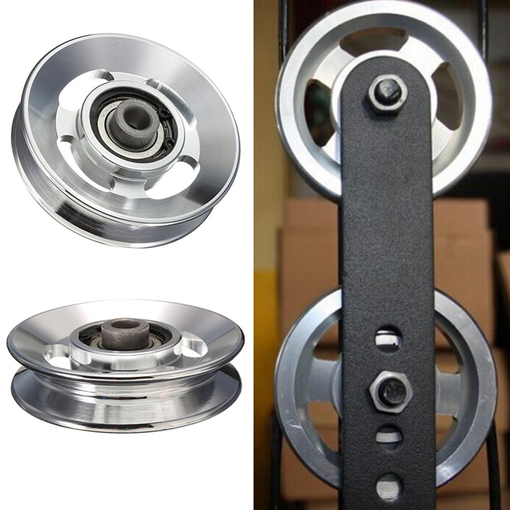 Thiết bị phòng tập thể dục bánh xe Tough ALUMINUM Hợp kim vòng ròng rọc Bề mặt mịn dễ thay thế bộ phận tập thể dục của bánh xe ròng rọc Color: 114mm