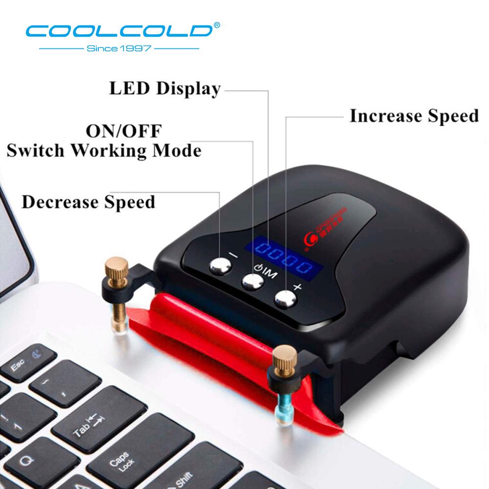 Quạt tản nhiệt COOLCOLD K36 USB làm mát máy tính xách tay hiển thị nhiệt độ tốc độ có thể điều chỉnh