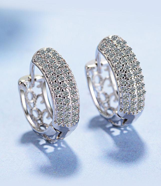 Bông tai khoen nạm đá BHBT360