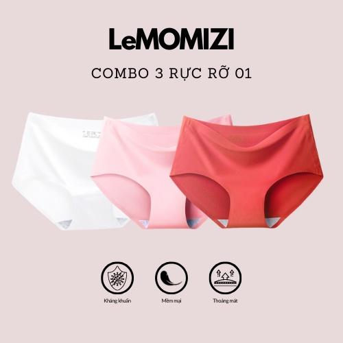 COMBO 3 QUẦN LÓT ĐÚC SU LeMOMIZI THUN LẠNH – CO GIÃN 4 CHIỀU – ĐẸP THOÁNG MÁT – GIÁ SỐC