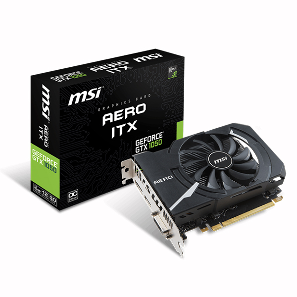 Card màn hình Msi 2GB GTX1050 Aero ITX 2G OCV1-Hàng chính hãng