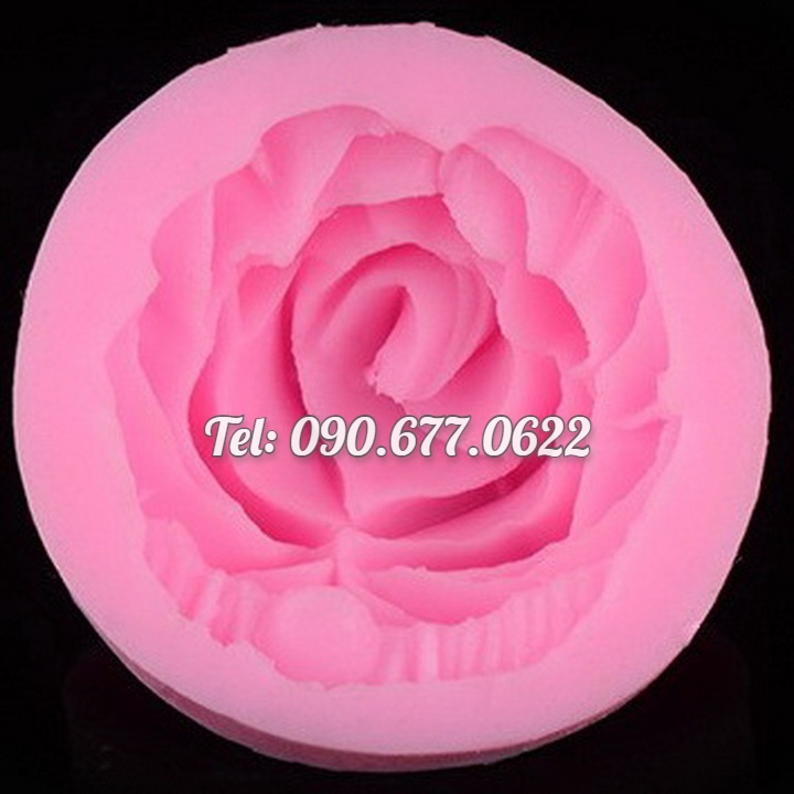 Khuôn silicone làm rau câu hoa hồng xoáy - Mã số 1259
