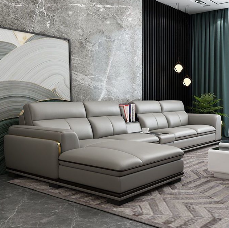 Hình ảnh Sofa da góc L cao cấp Tundo HDCT-09